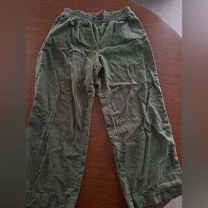 Women’s  Olive Green Linen Pants
